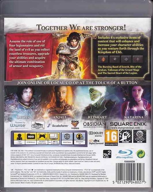 Dungeon Siege III Nordic Edition - PS3 (B Grade) (Genbrug)